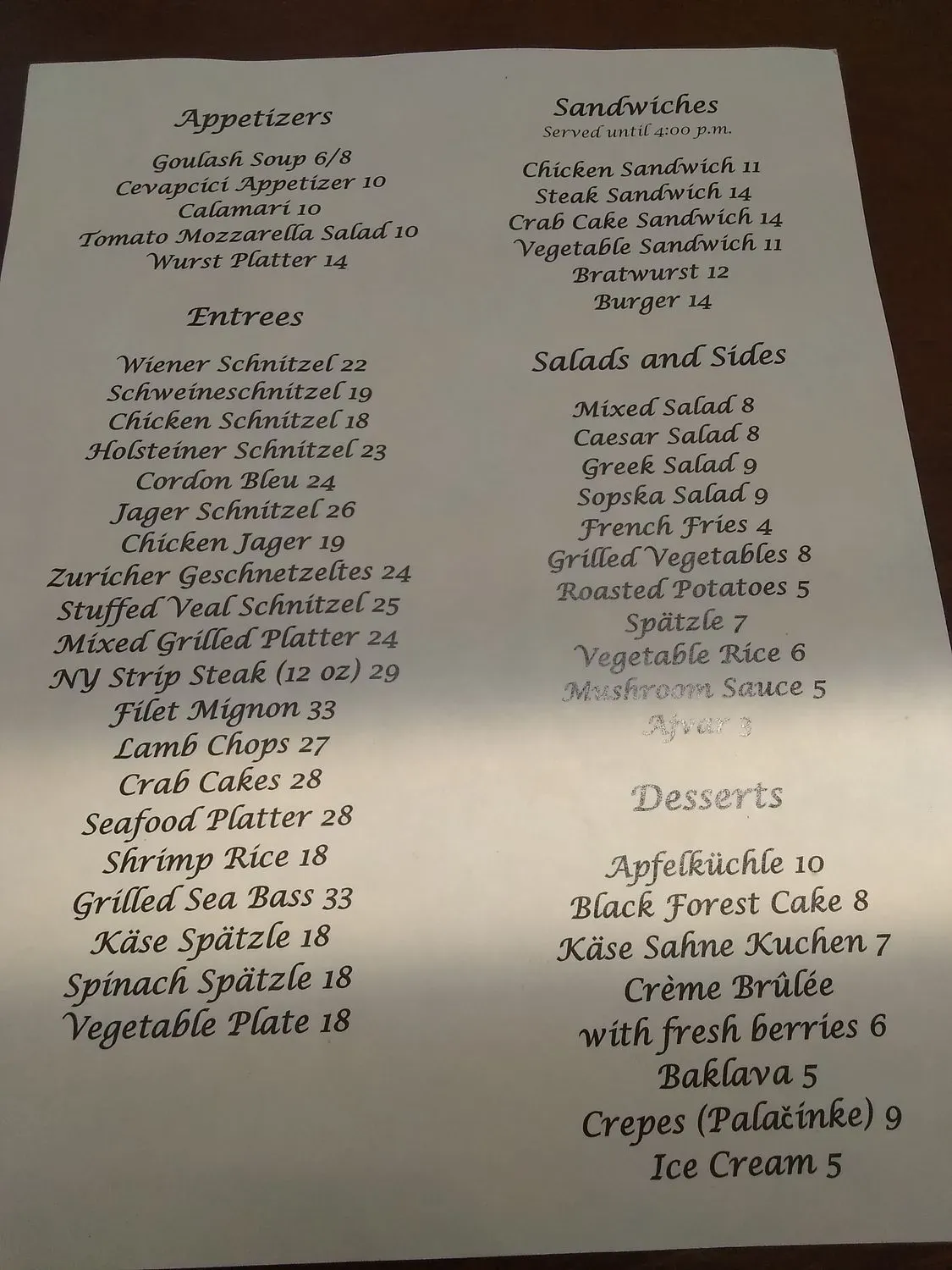 Menu 2