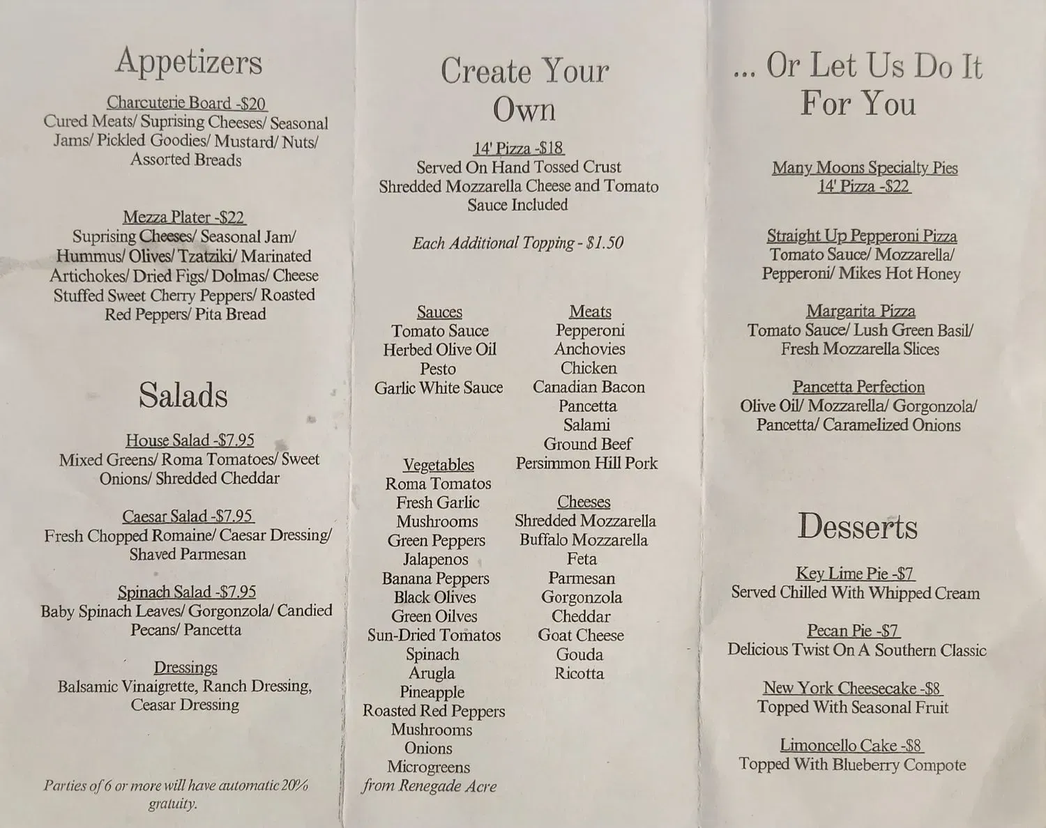 Menu 1