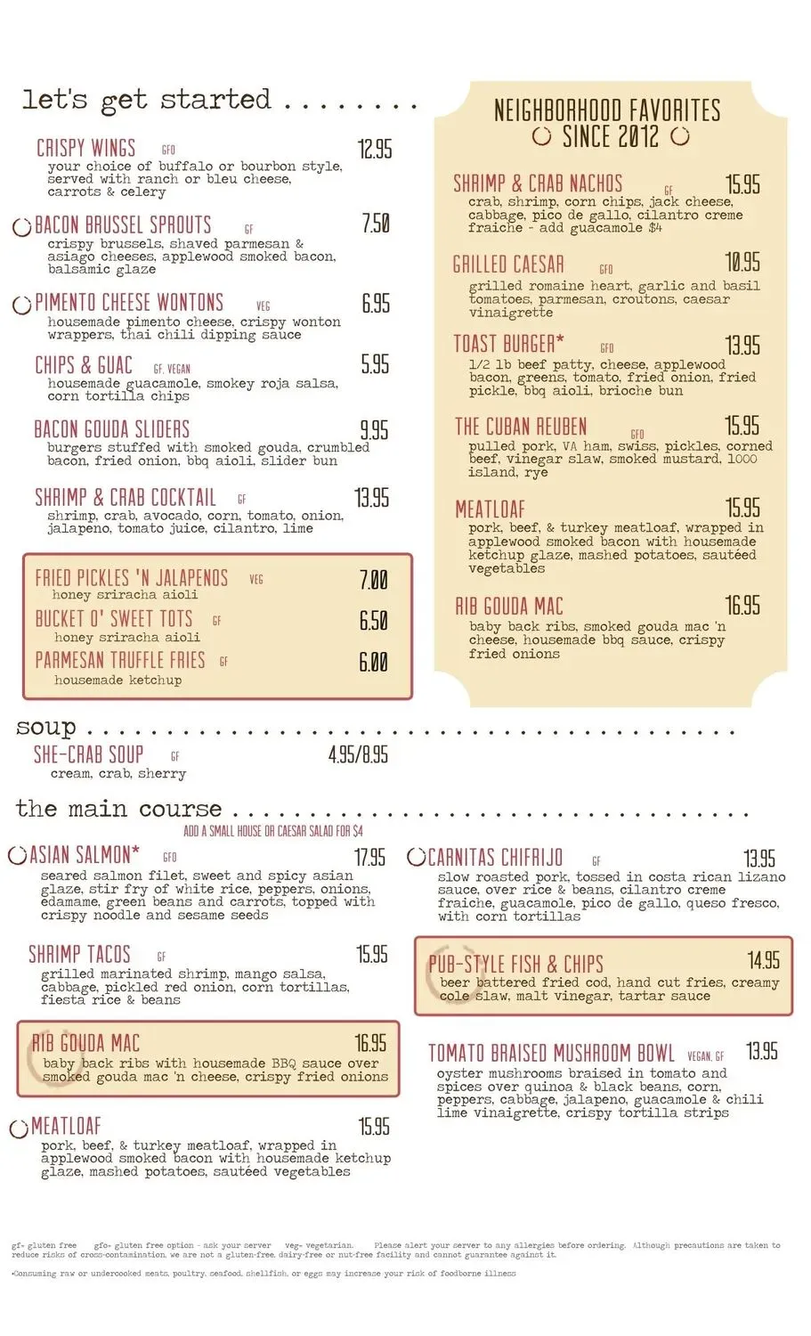 Menu 1