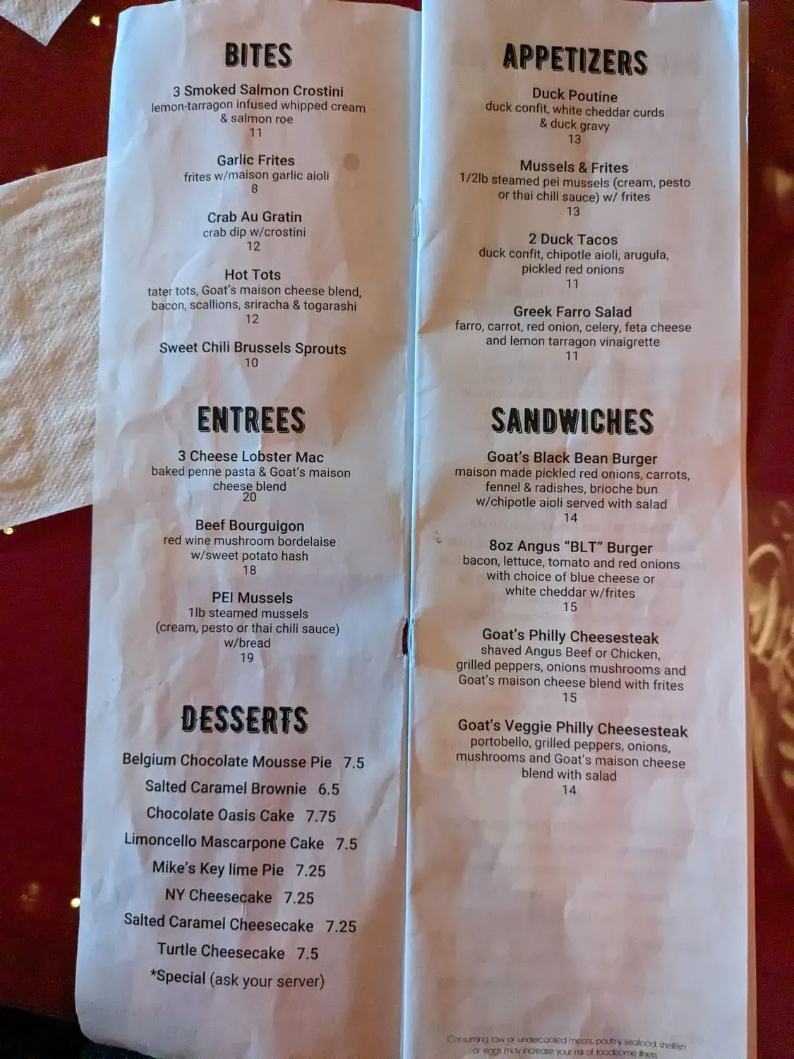 Menu 5