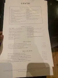 Cento Menu - Updated October 2025