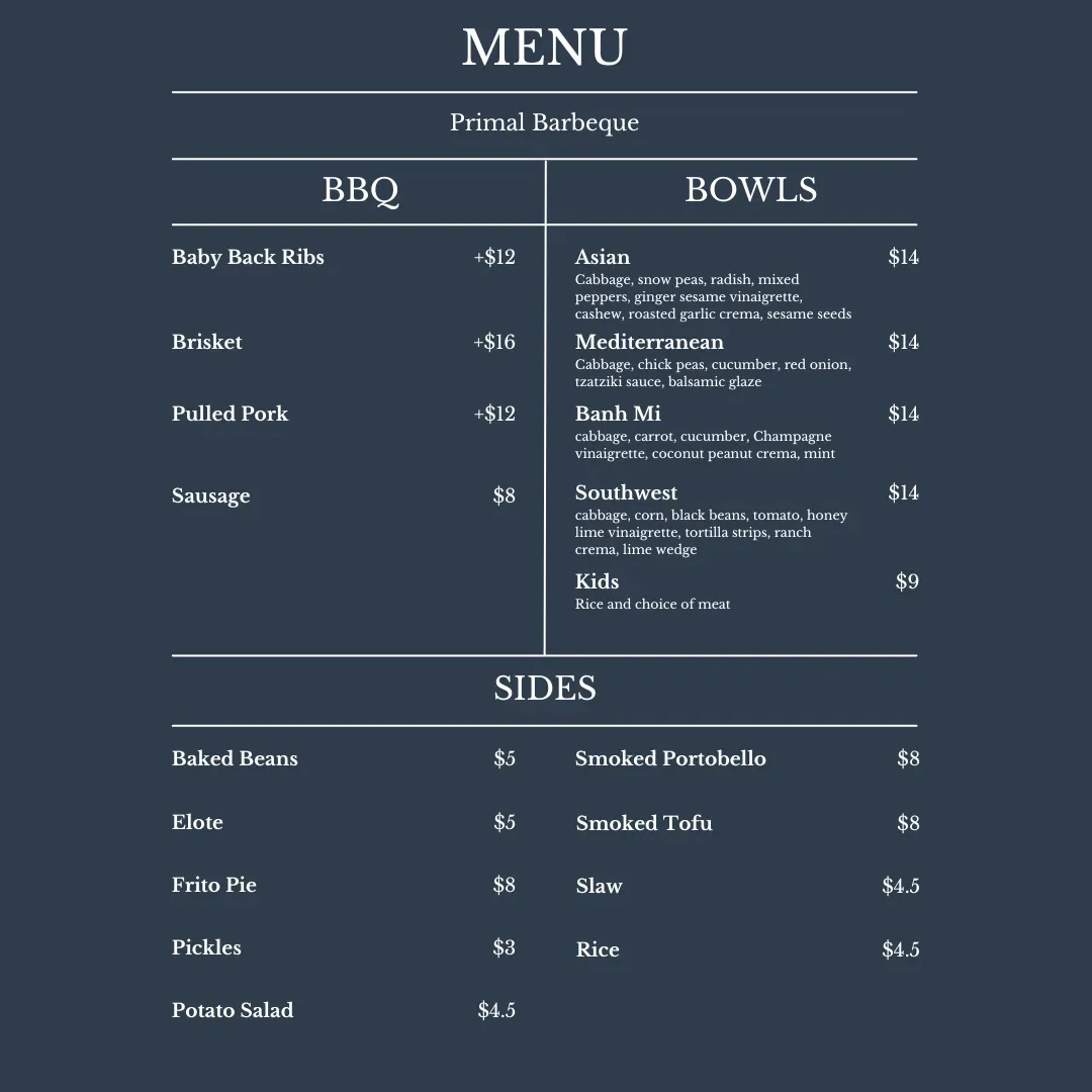 Menu 1