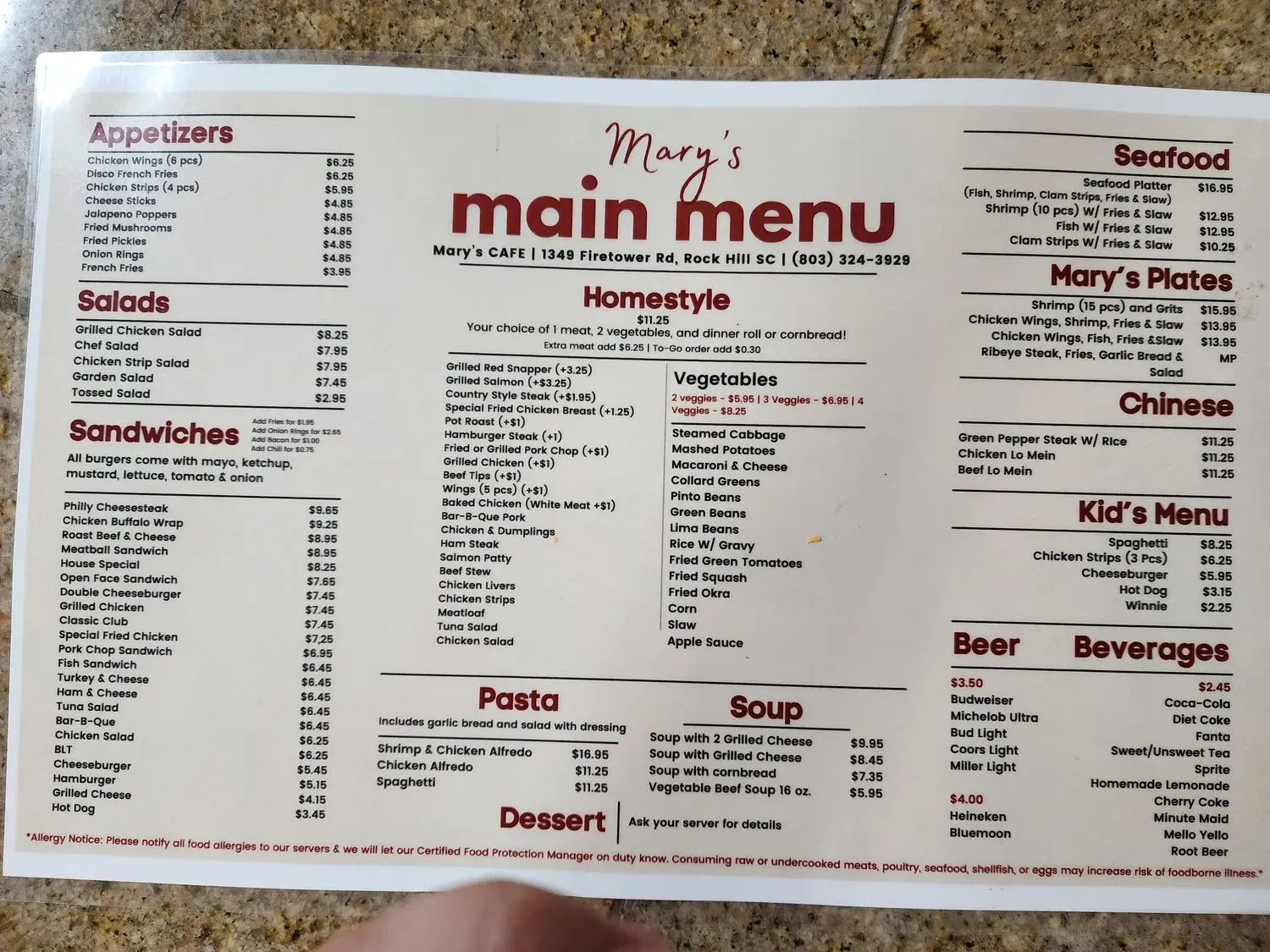 Menu 1