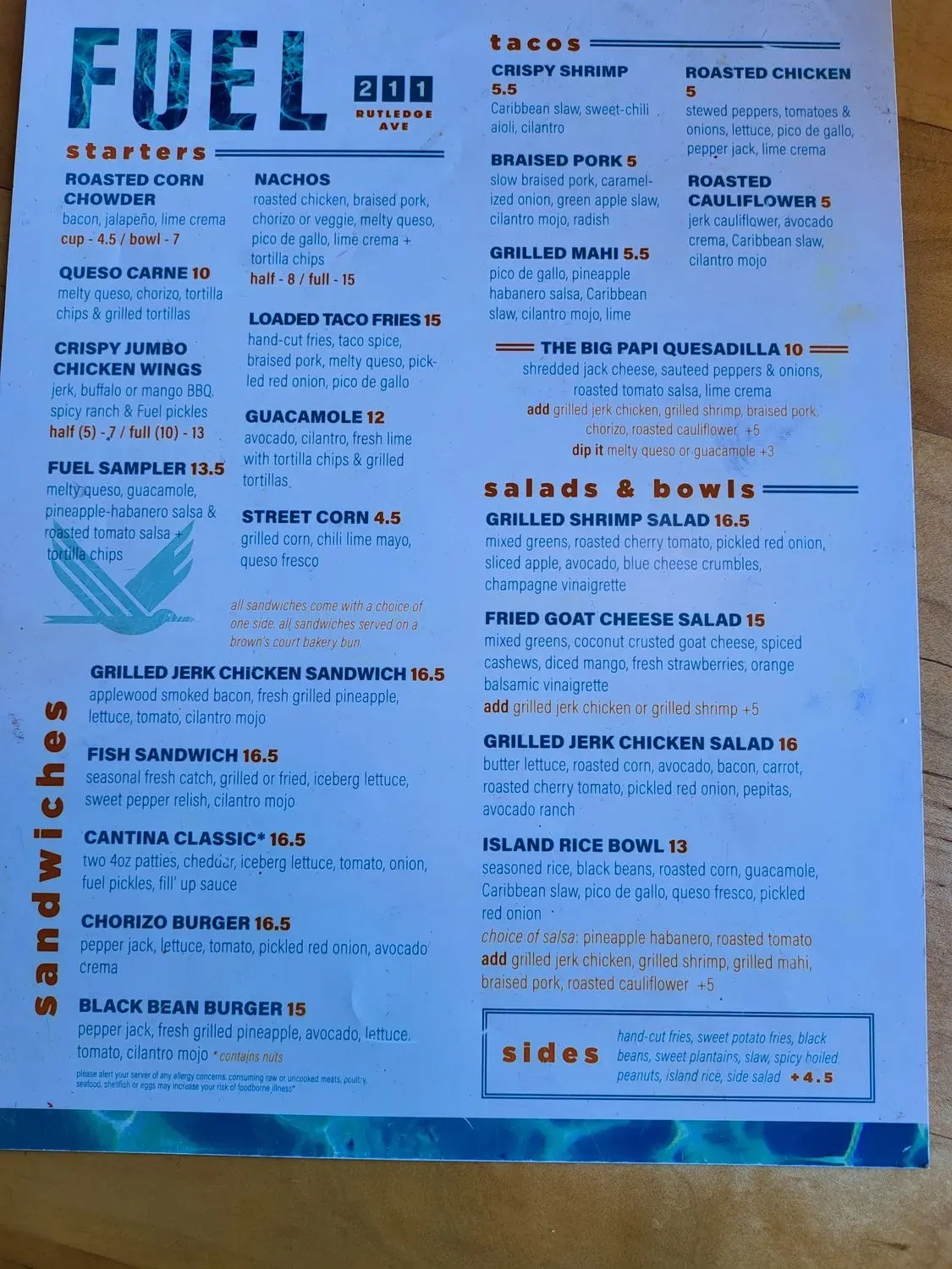 Menu 1