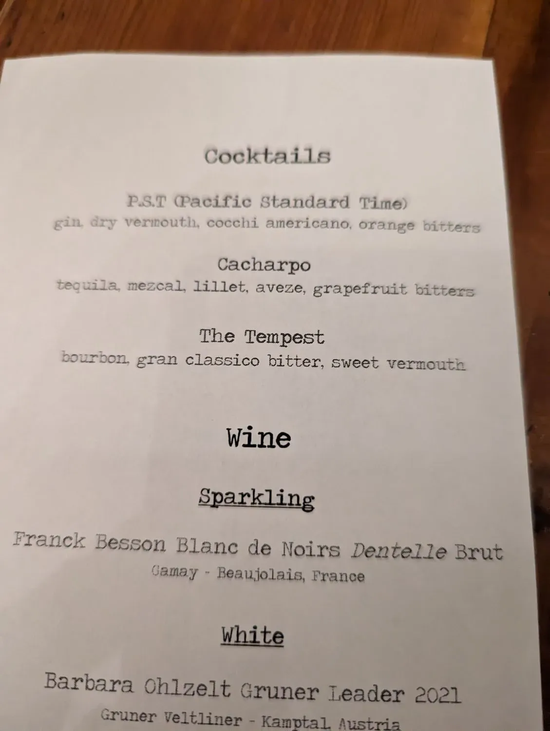 Menu 6