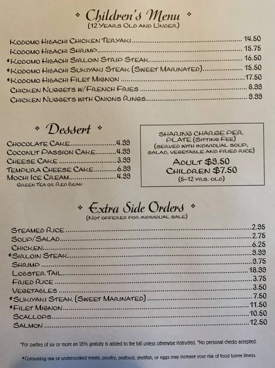 Menu 5