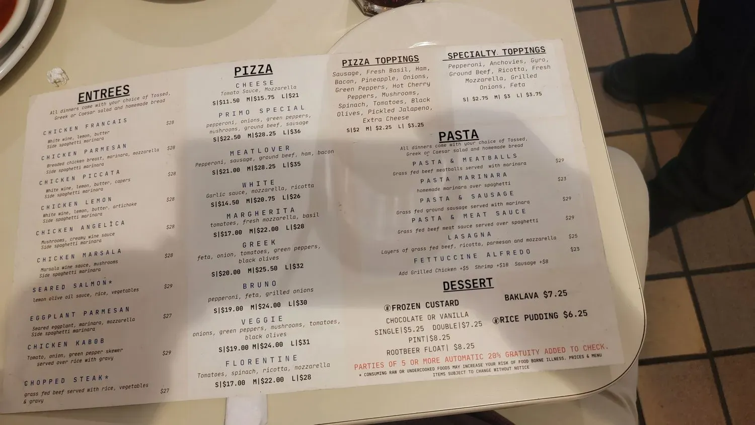 Menu 1