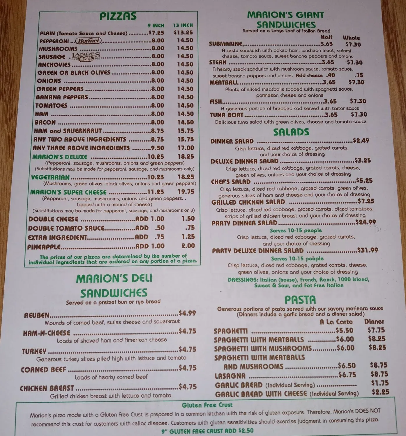 Menu 1