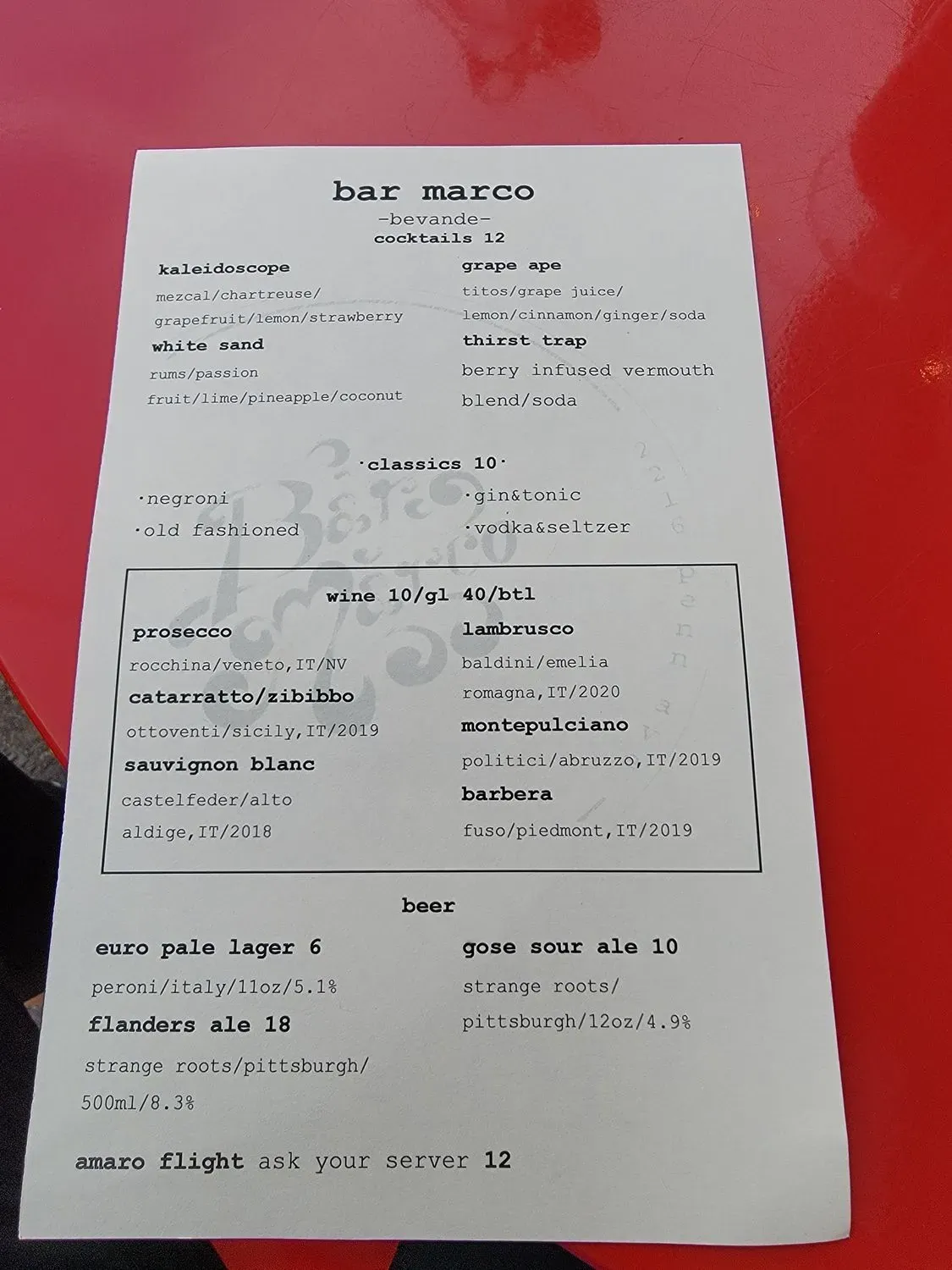 Menu 1