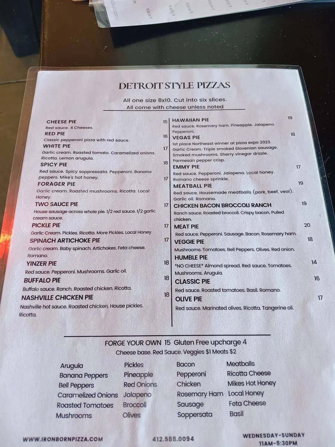 Menu 5