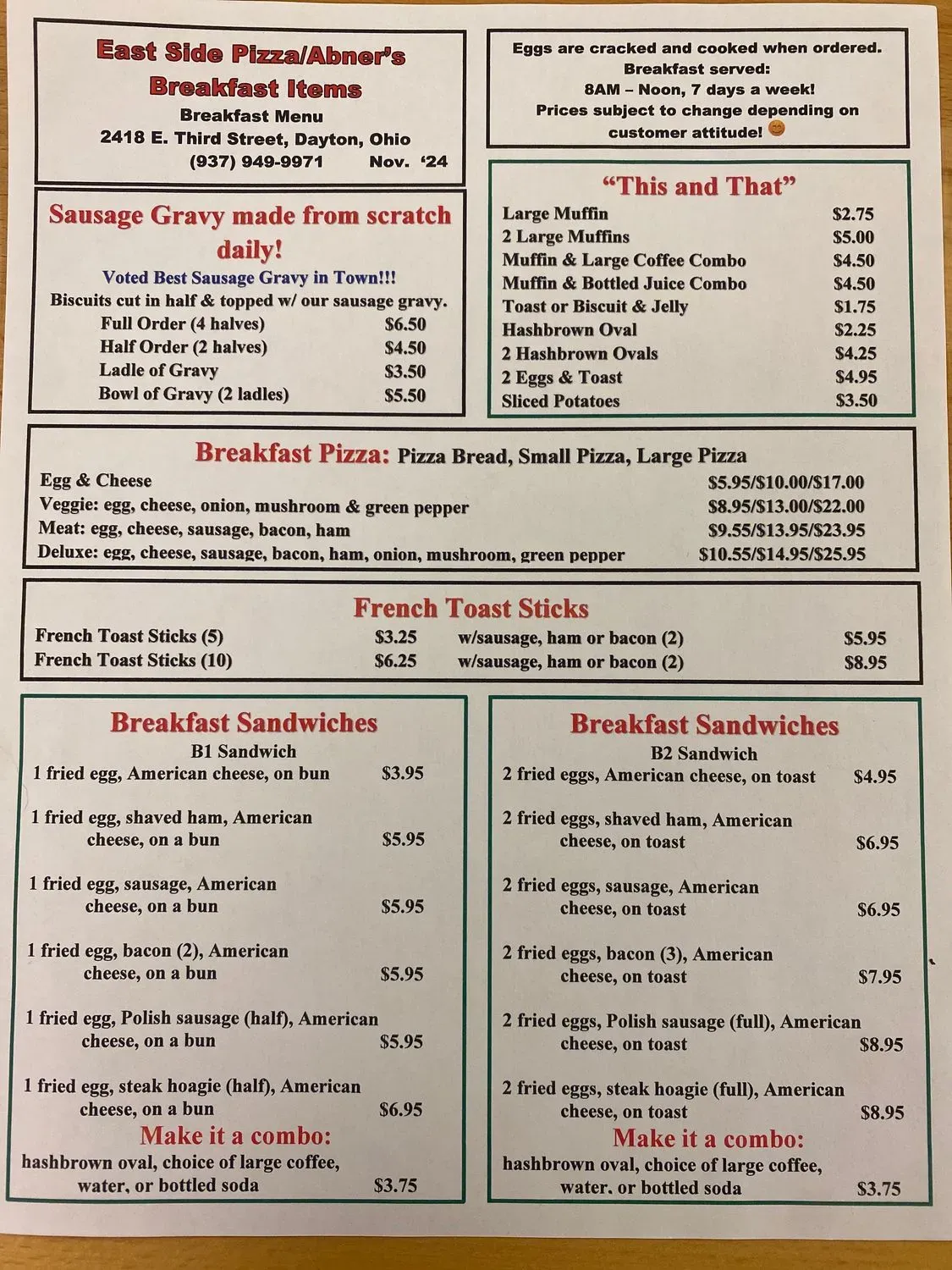 Menu 1