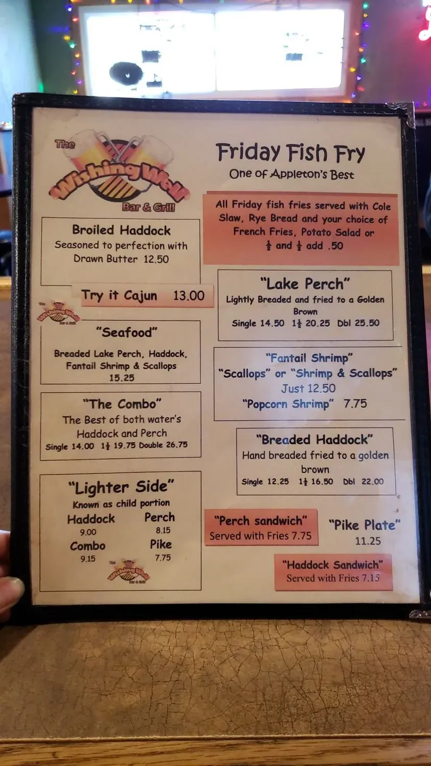 Wishing Well Menu | Appleton, WI | Checkle