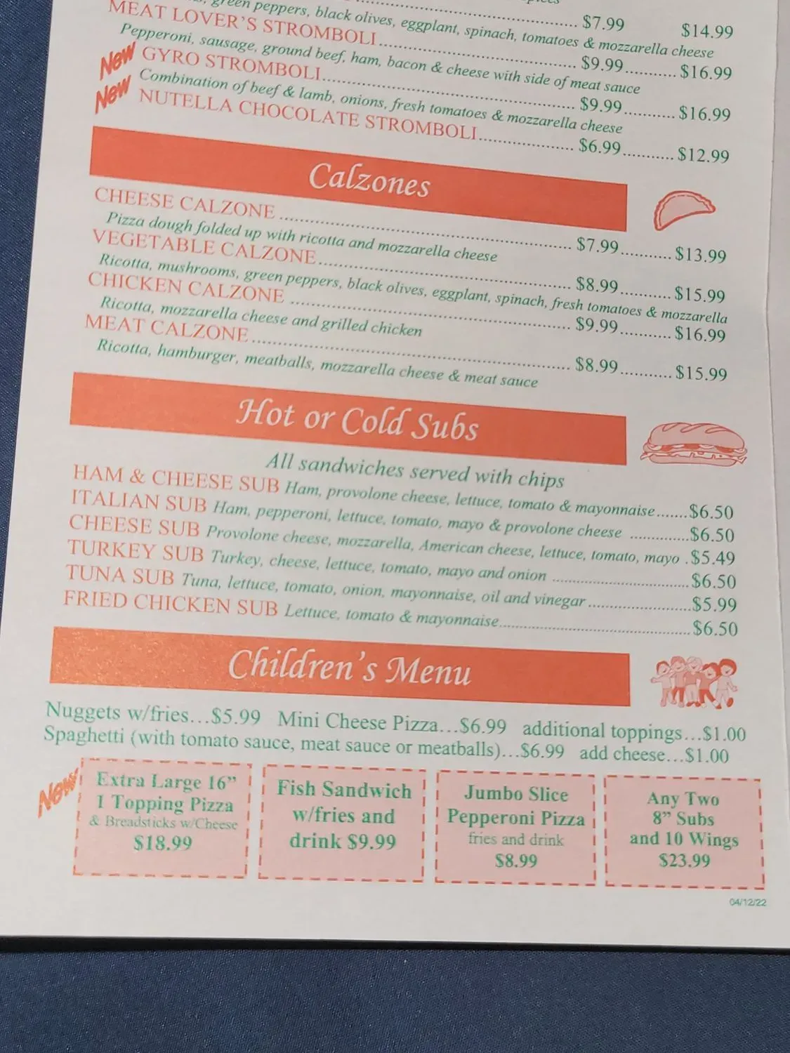 Menu 5