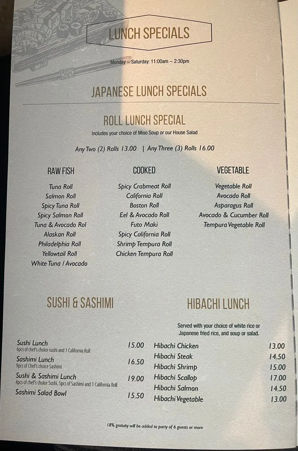 Menu 1