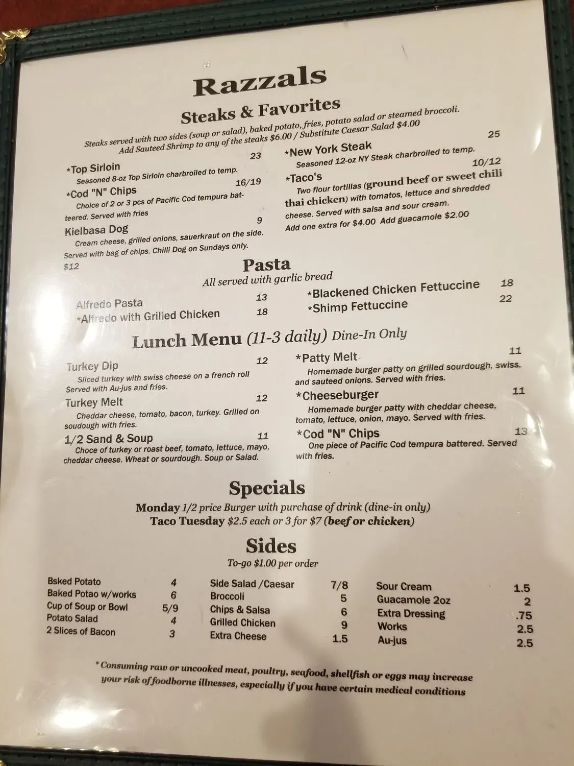 Menu 1