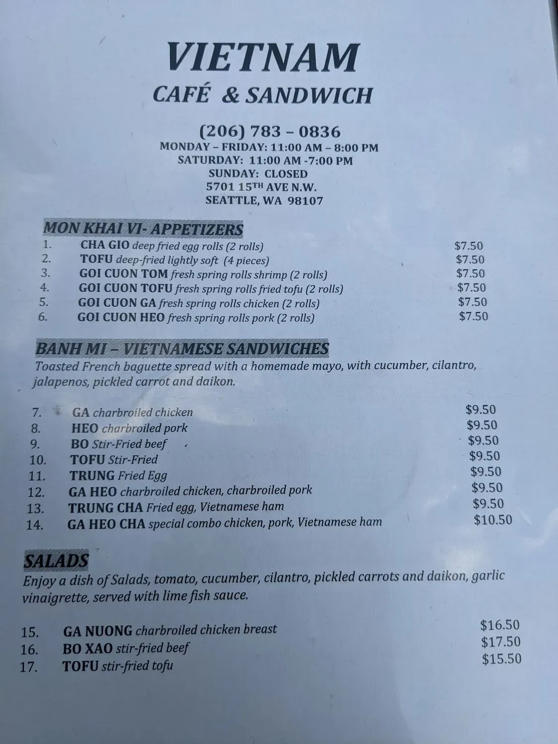 Menu 1