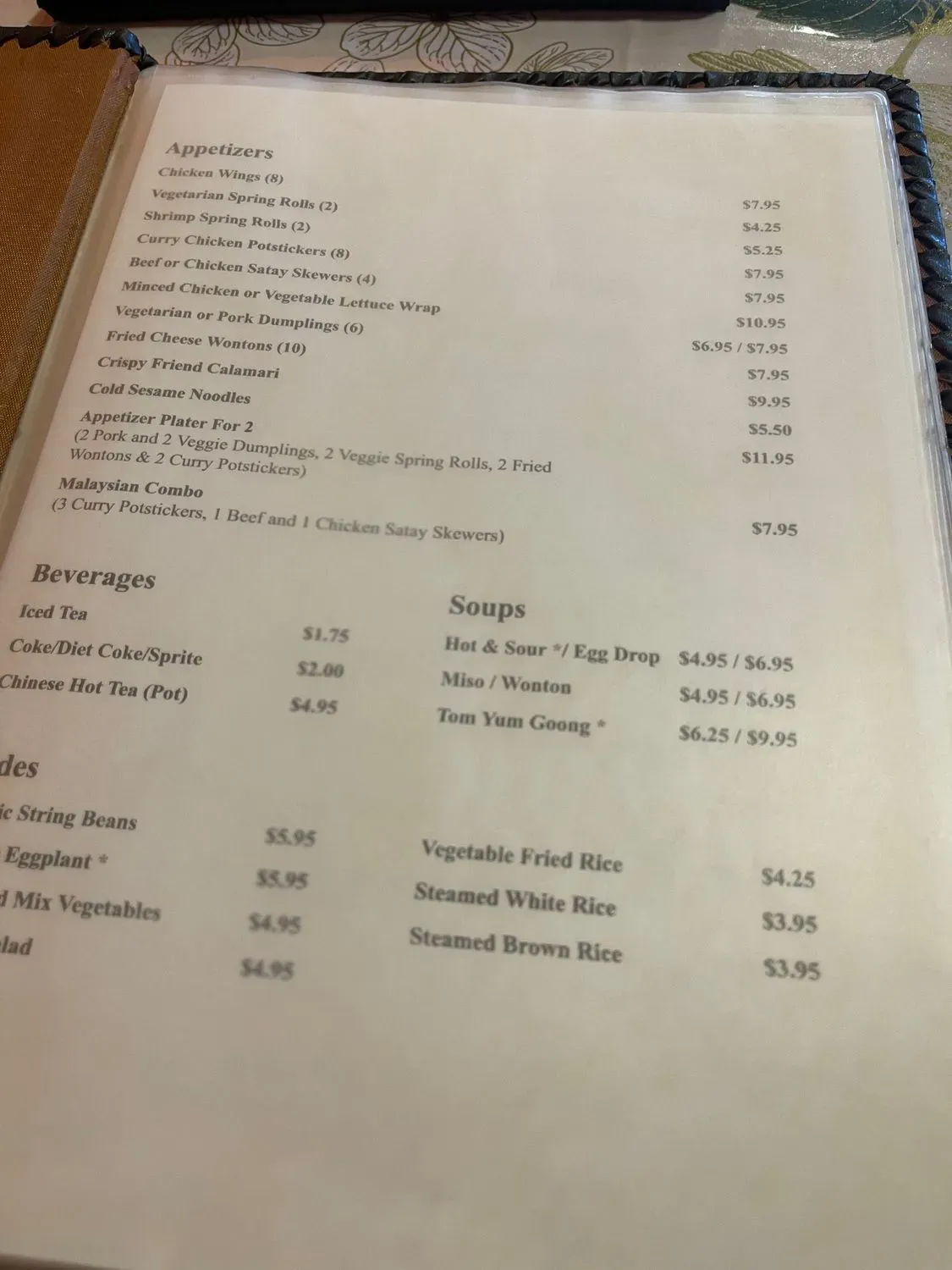 Menu 5