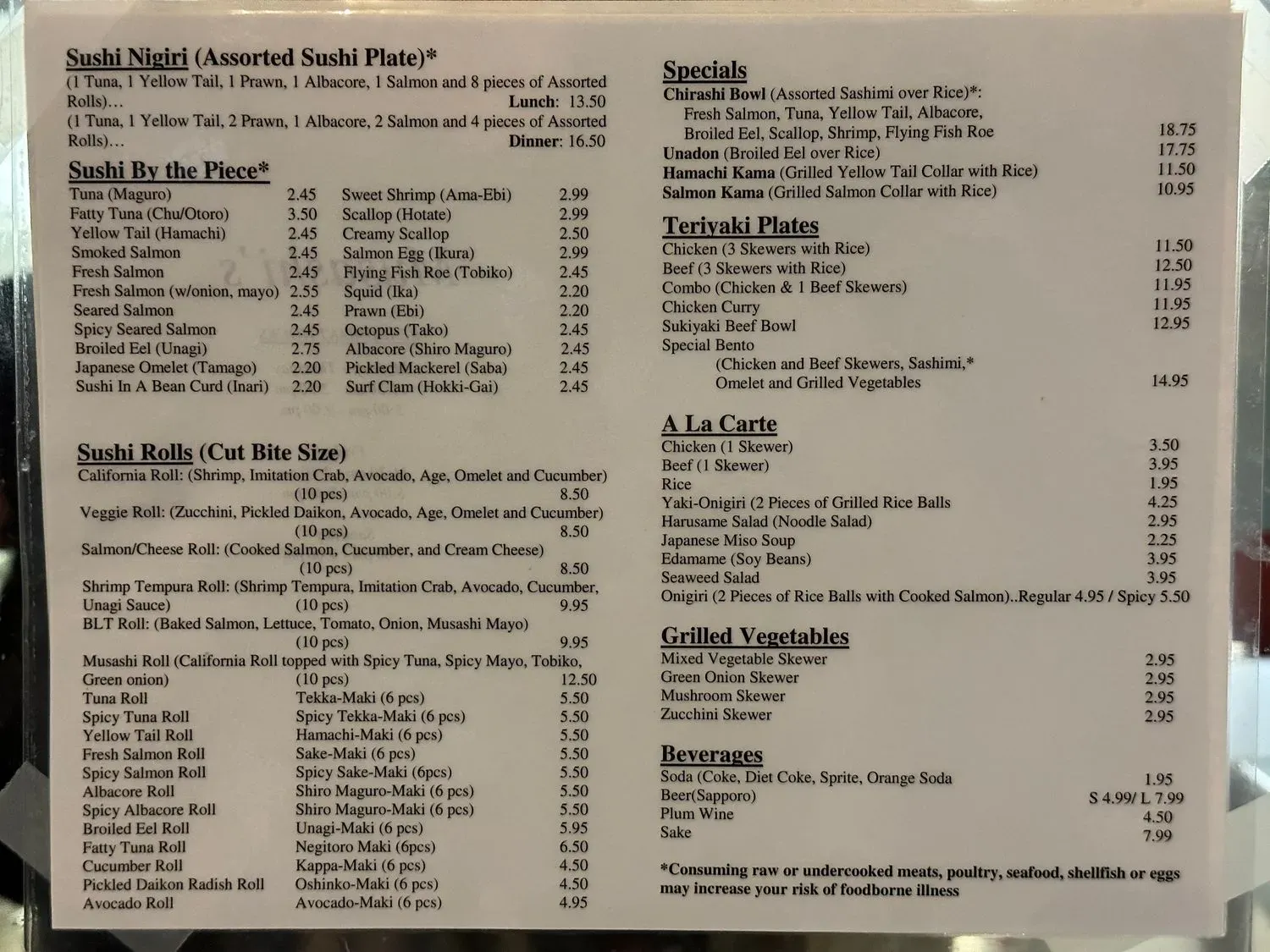 Menu 1