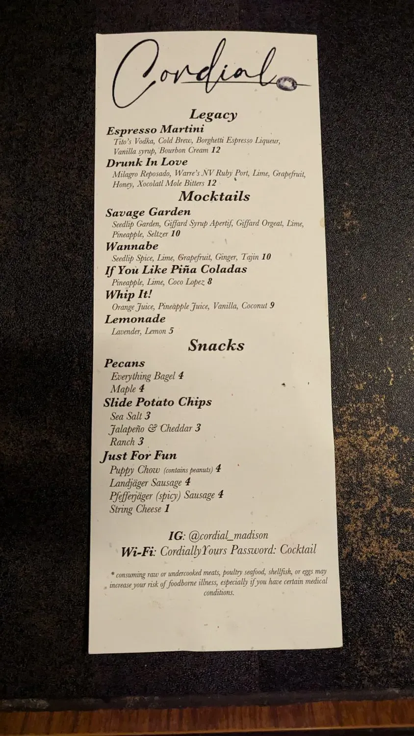 Menu 1