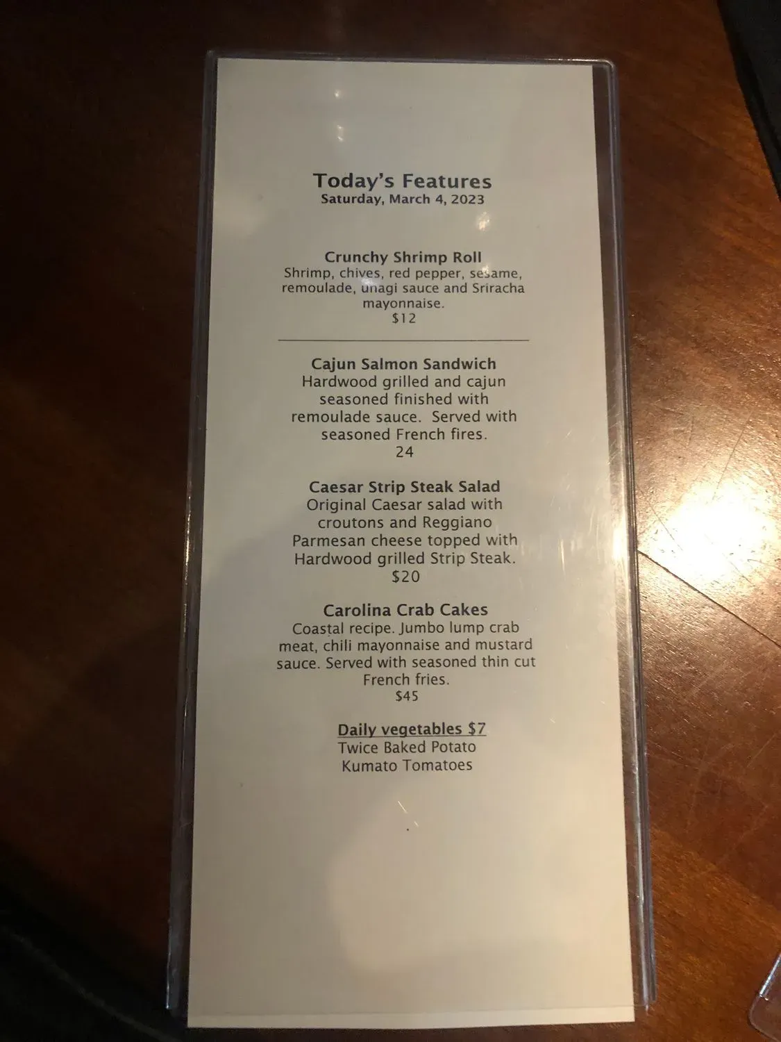 Menu 5