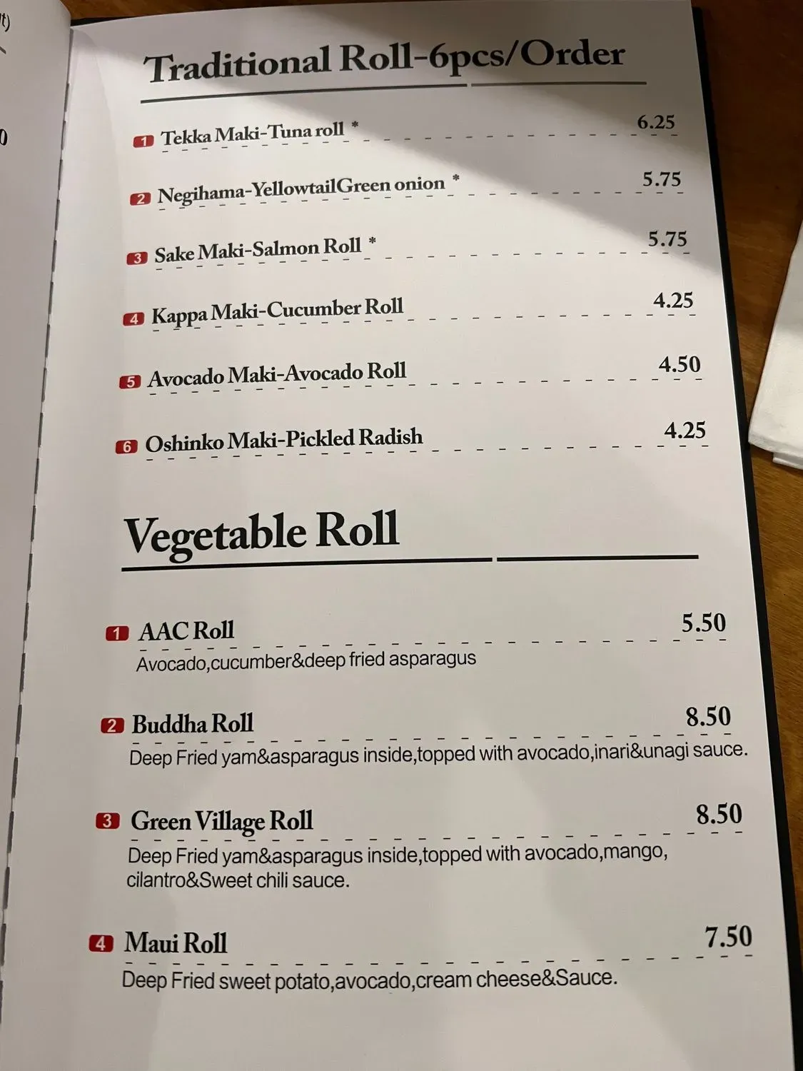 Menu 5