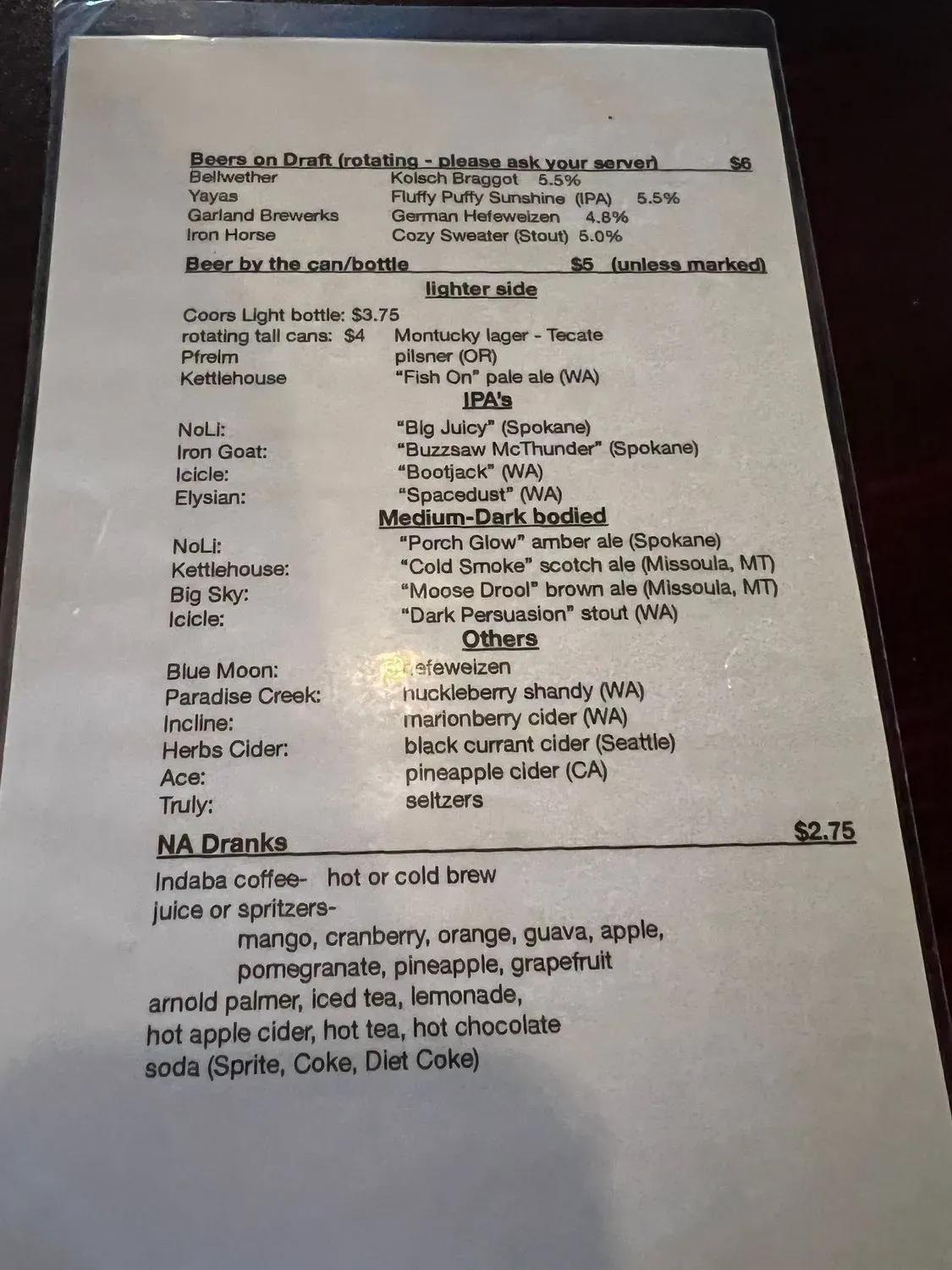 Menu 1