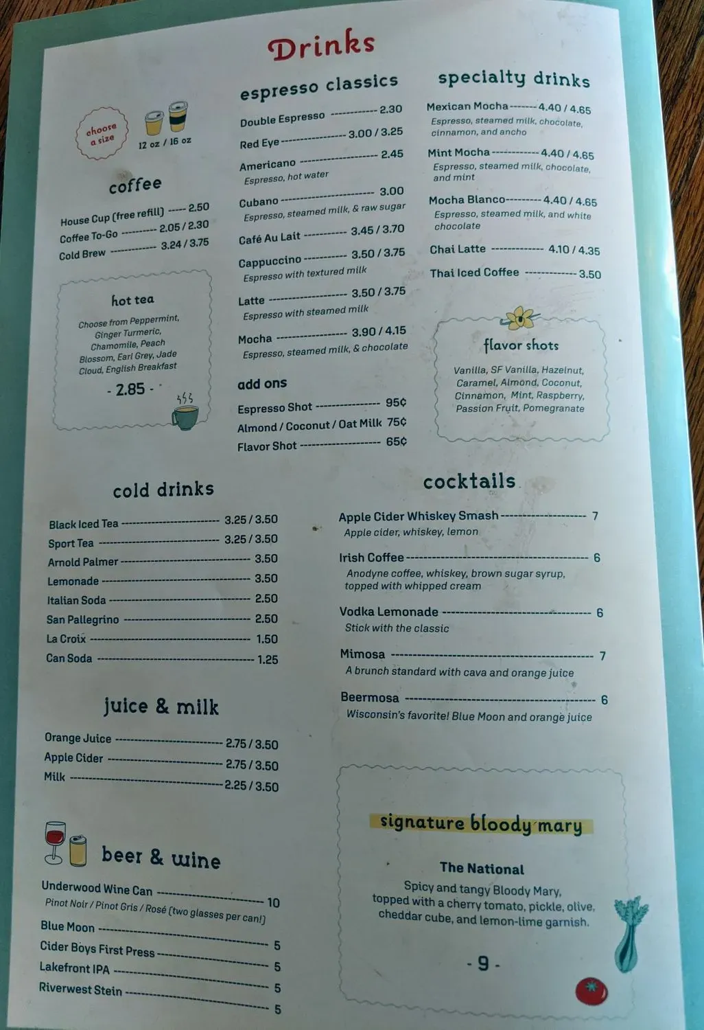 Menu 5