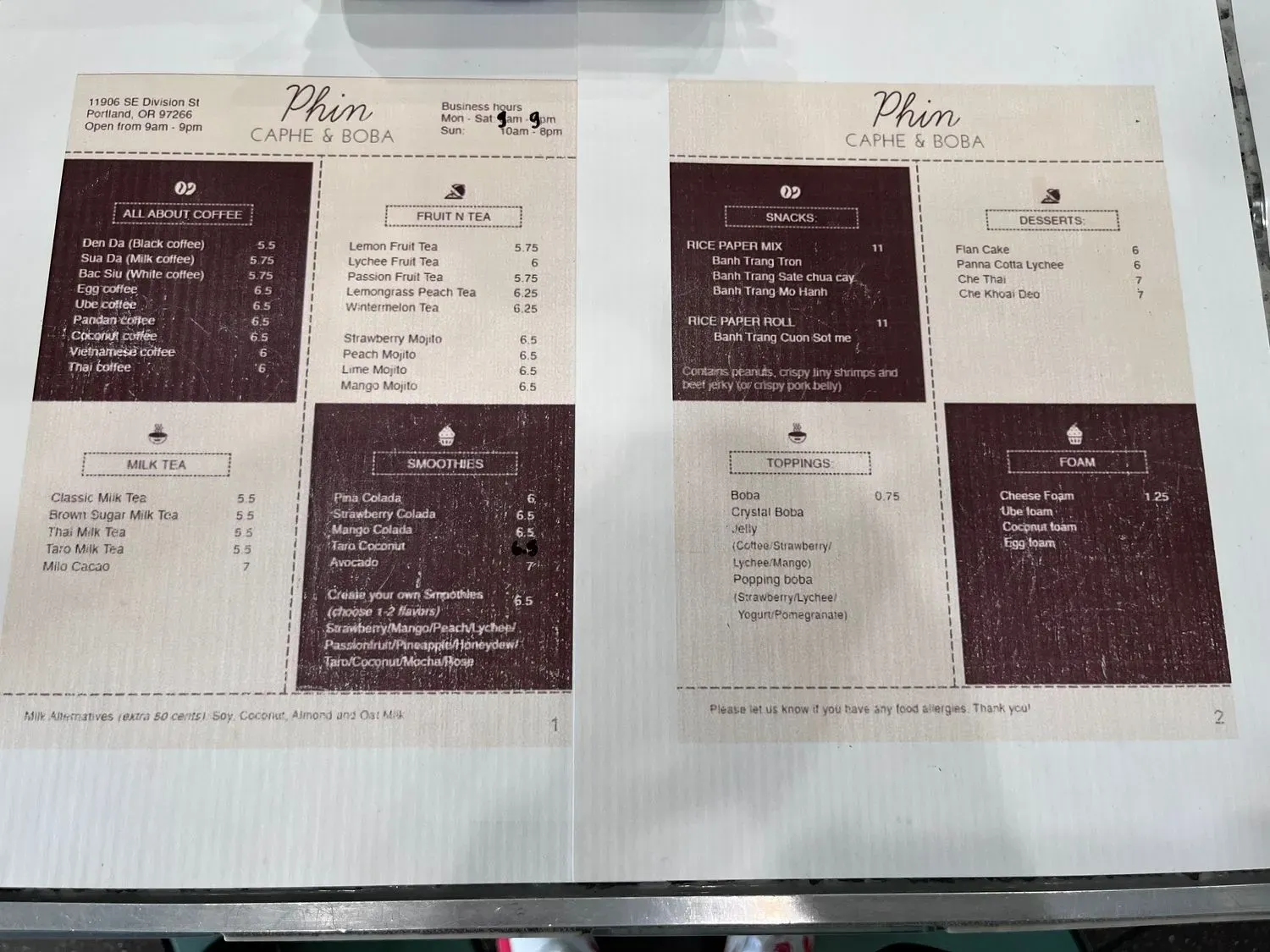 Menu 1