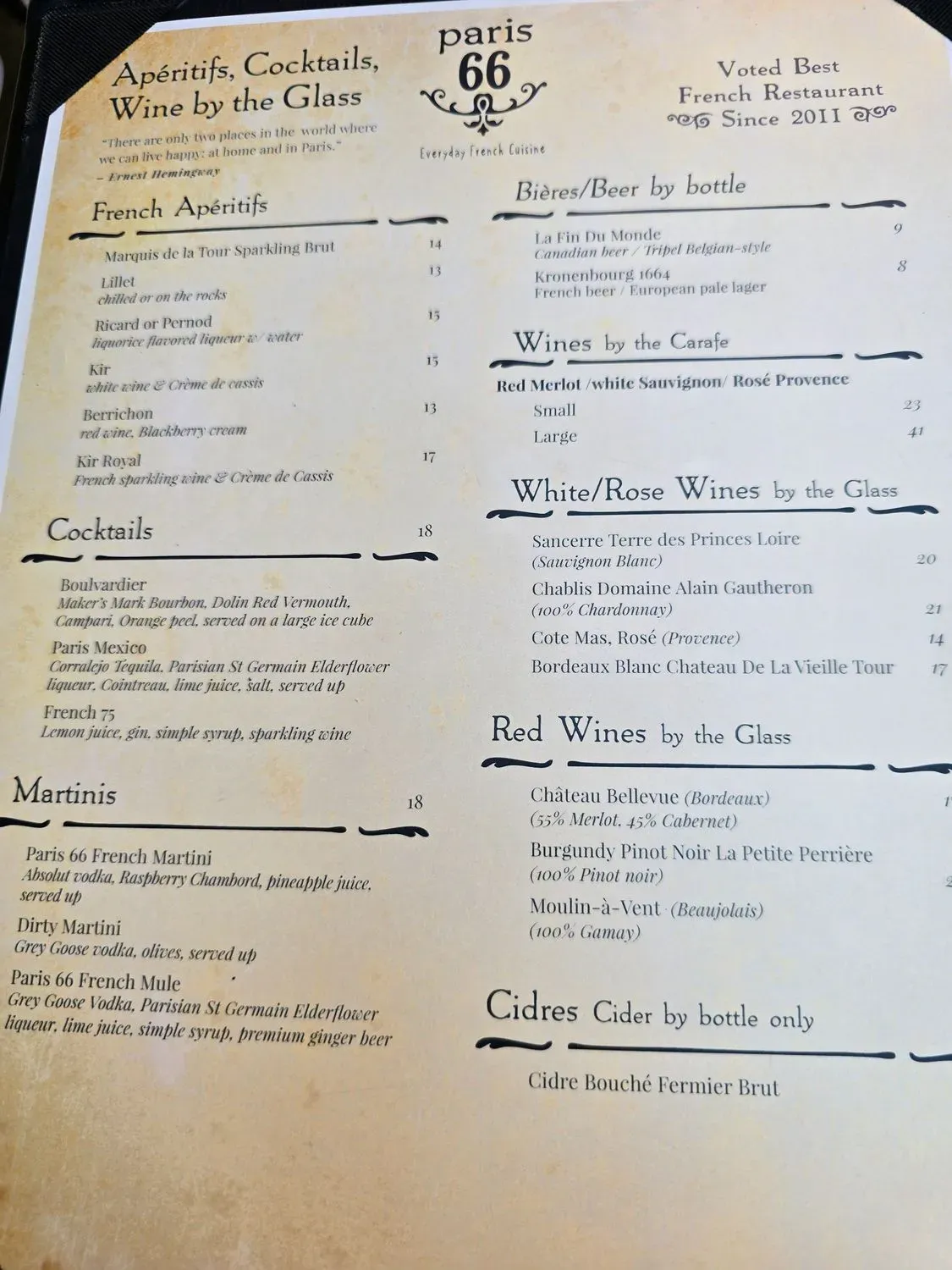 Menu 1