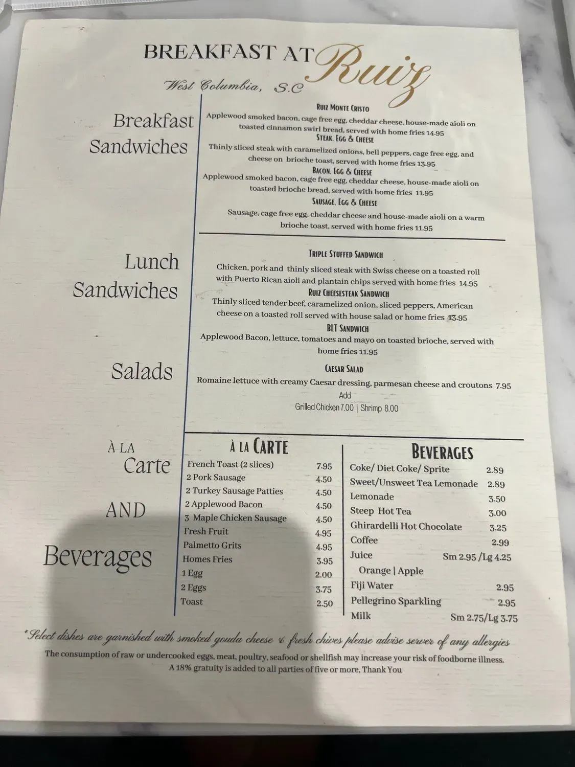 Menu 6