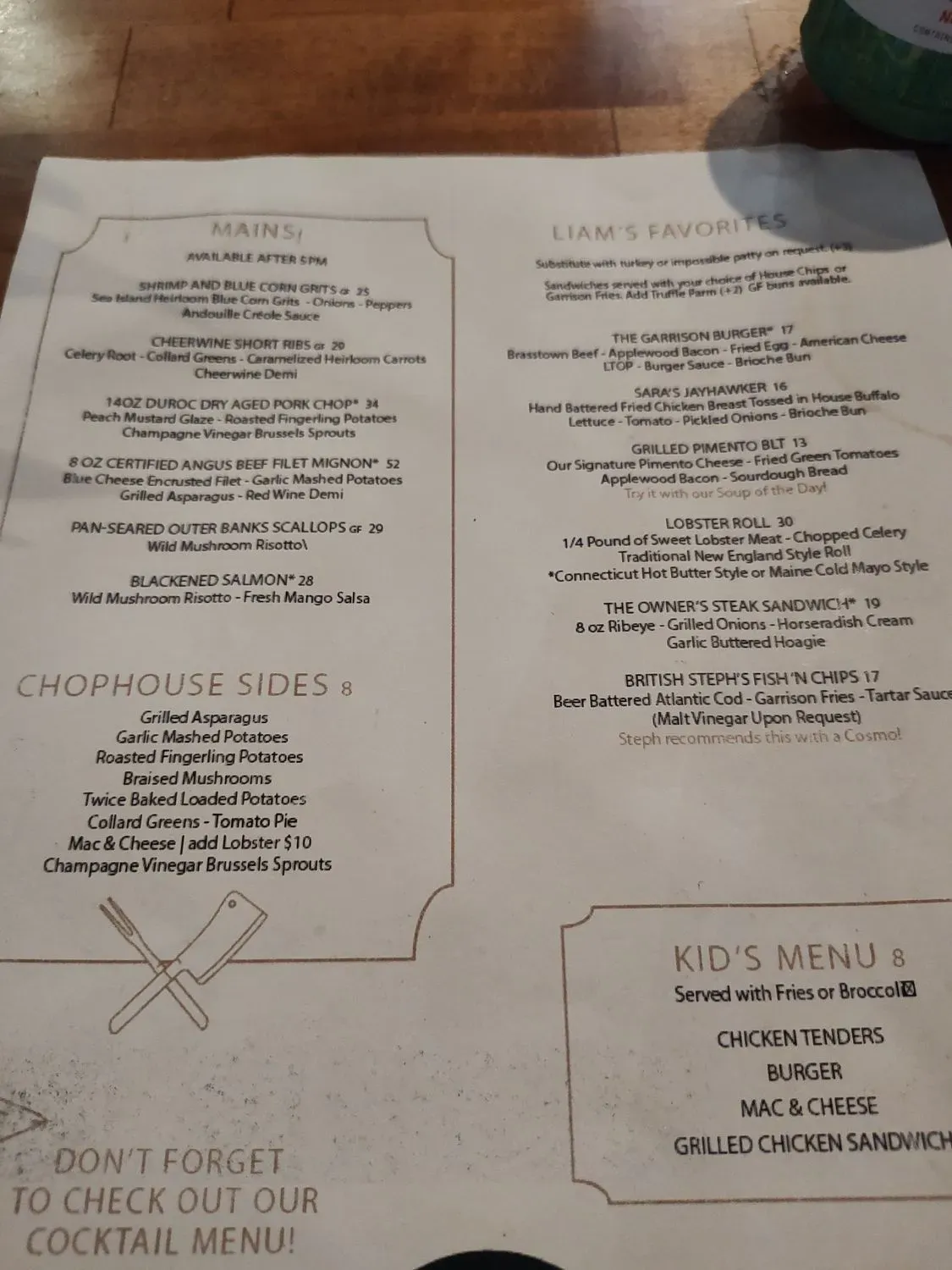 Menu 5