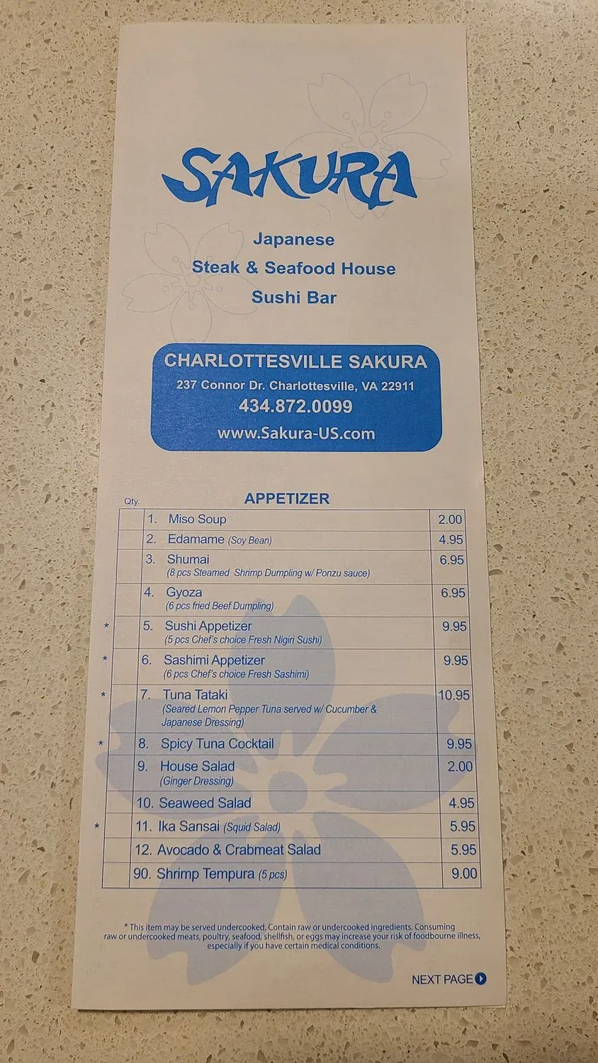 Menu 1