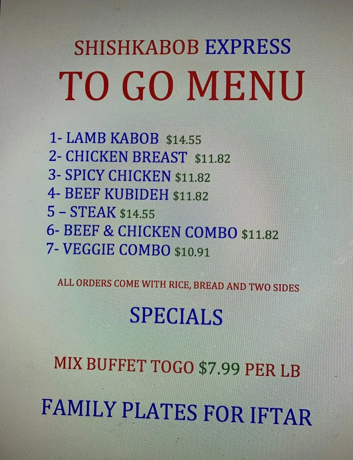 Menu 1