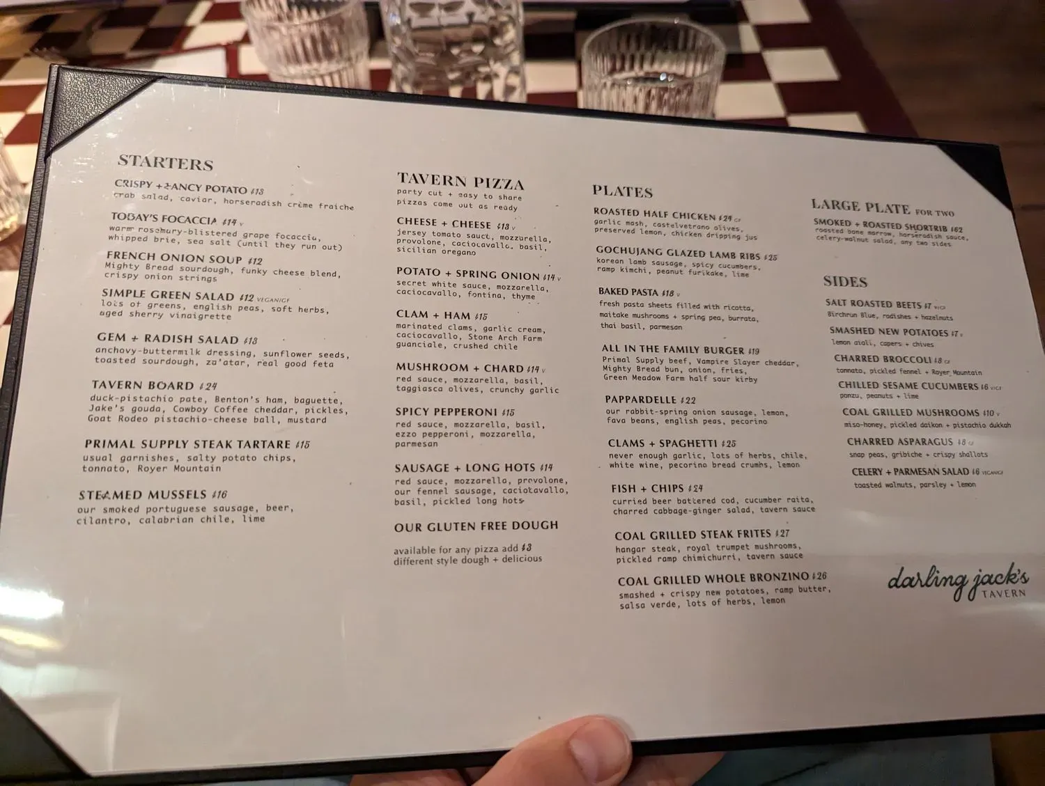 Darling Jack's Tavern Menu - Updated October 2025