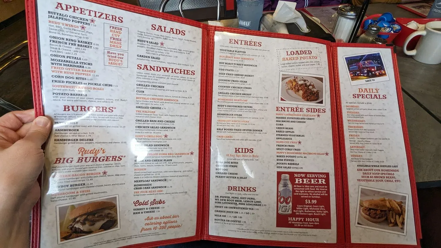 Rudy’s Diner Menu - Updated October 2025