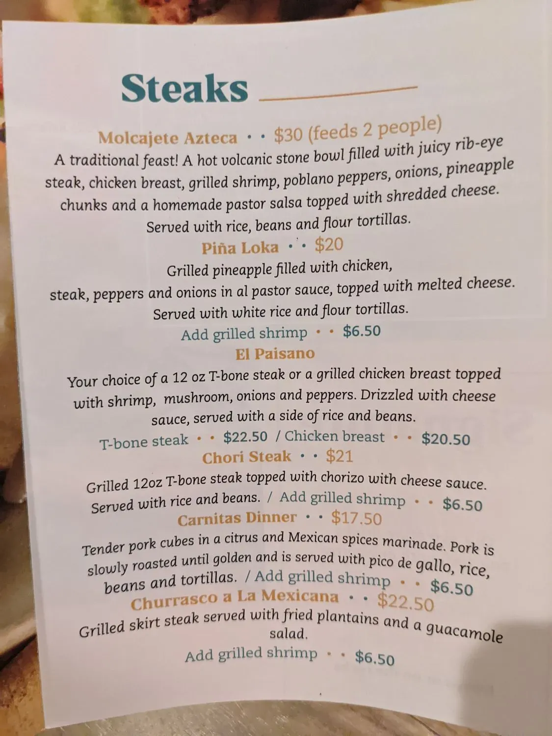 Menu 1