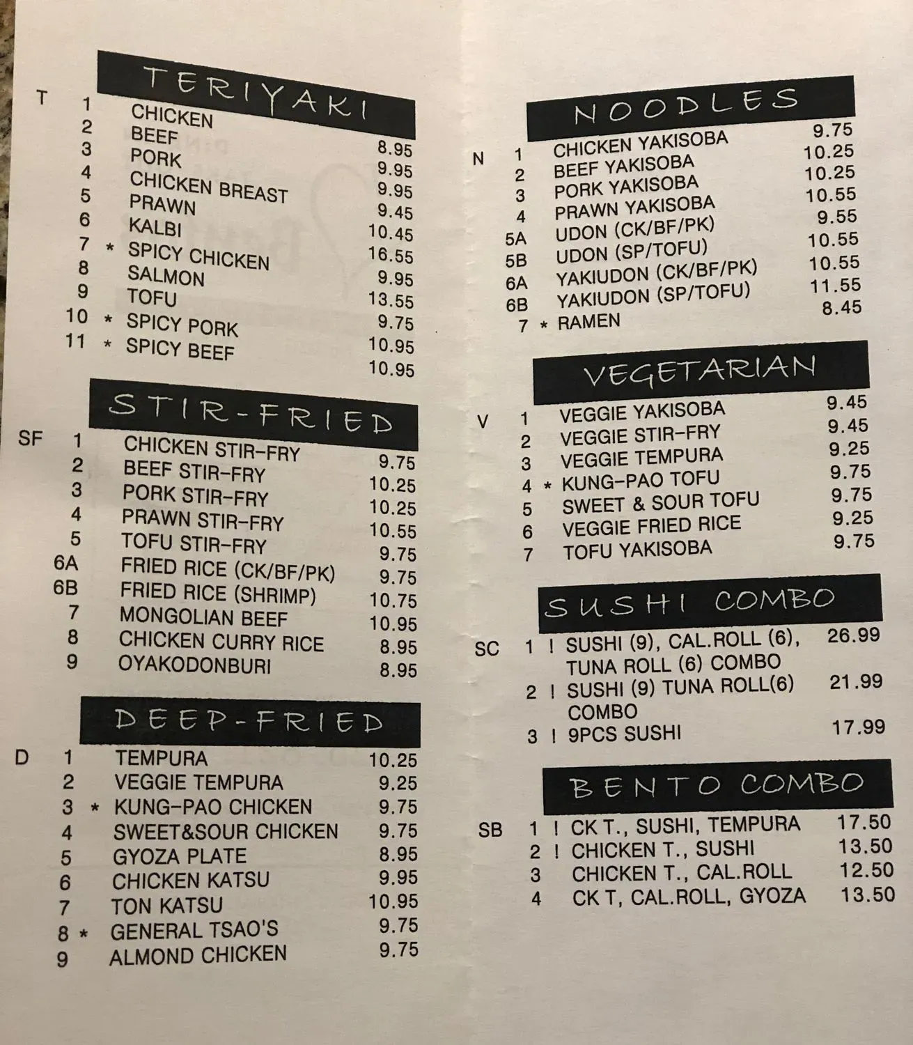 Menu 1