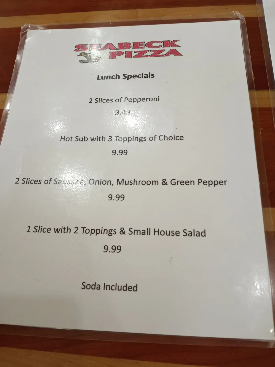 Menu 5