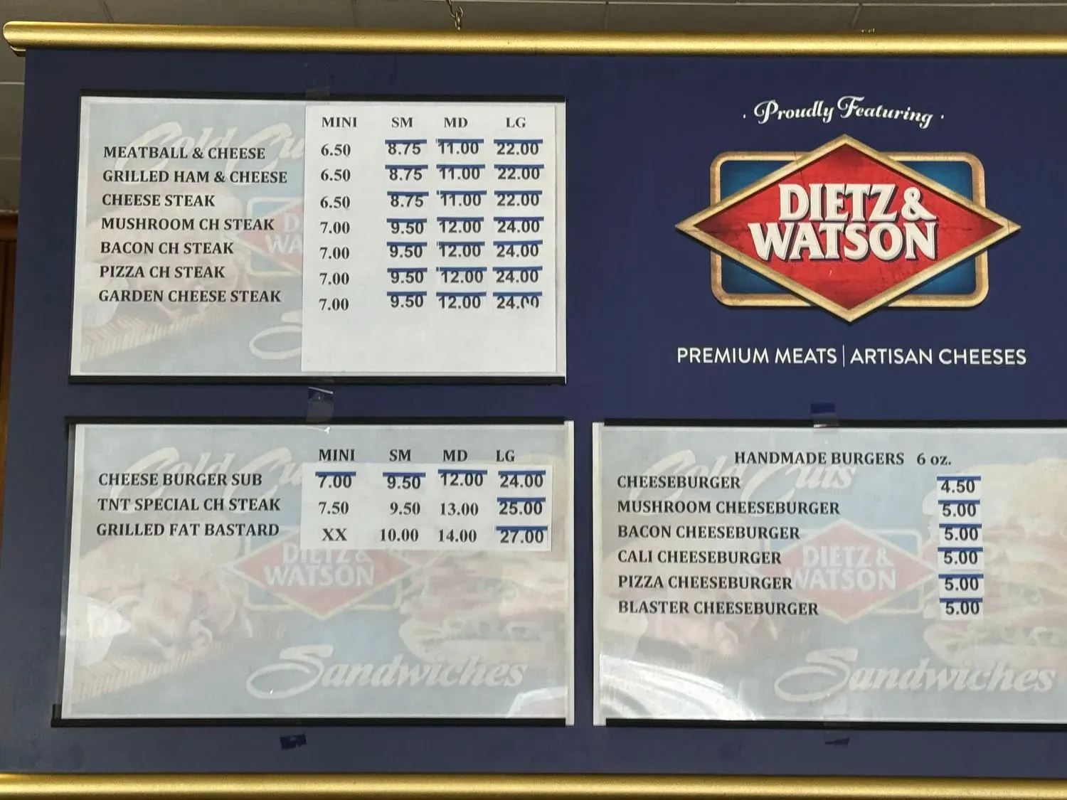 TNT Deli Menu - Updated October 2025