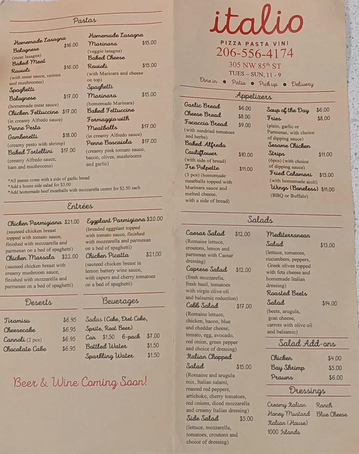 Menu 1