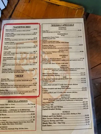 Menu 1