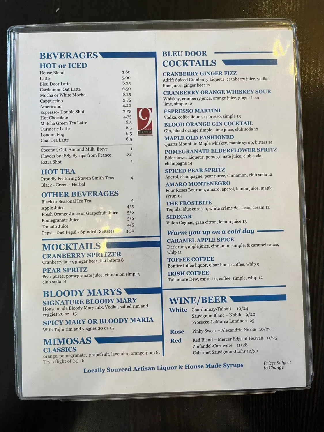 Menu 1