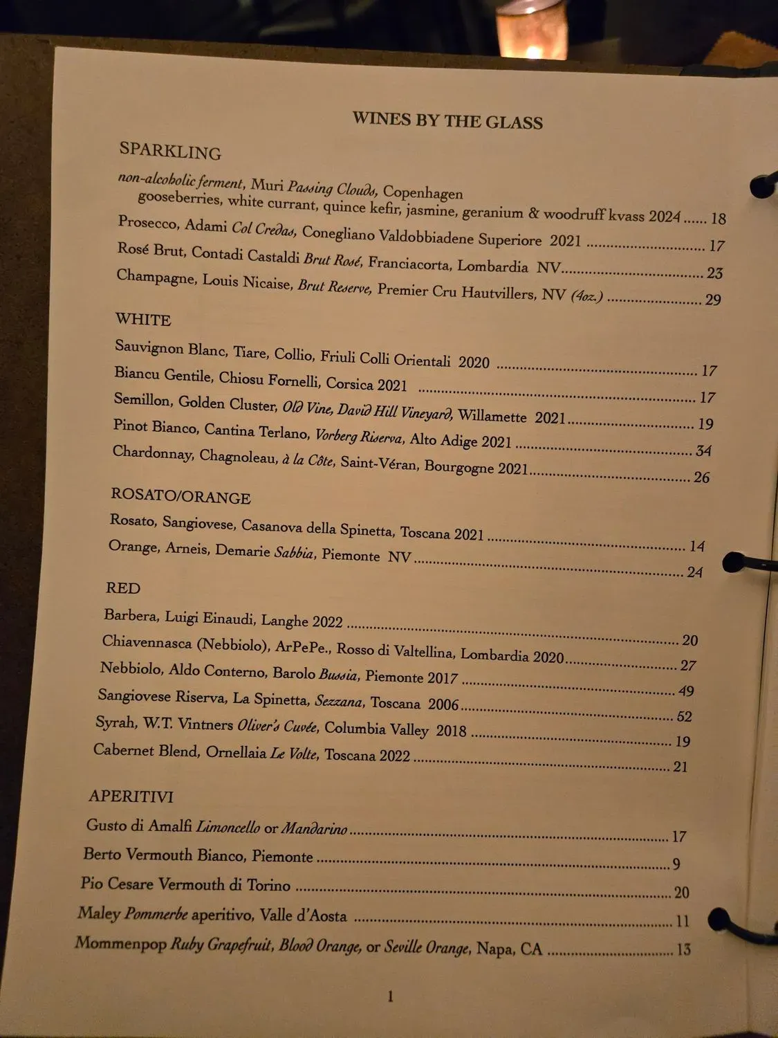 Menu 1