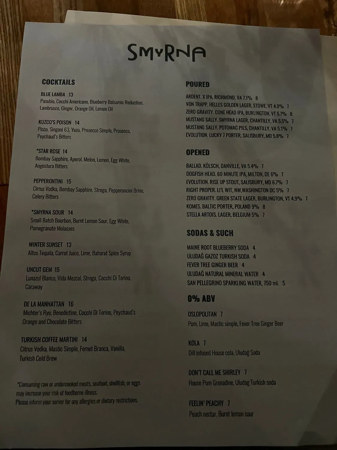 Menu 5