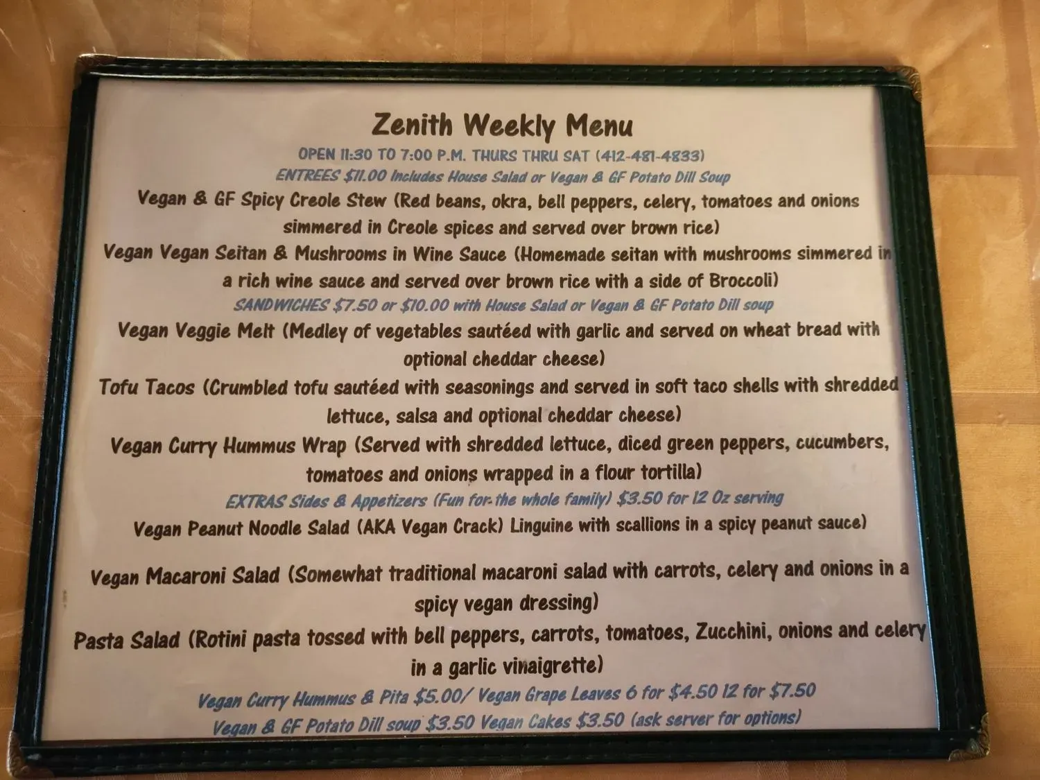 Menu 2