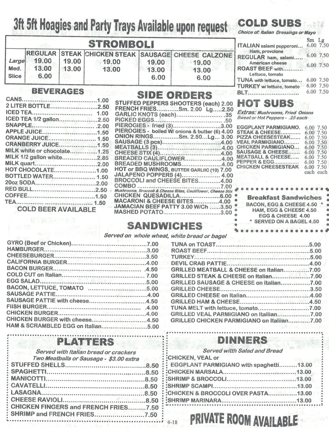 Menu 4