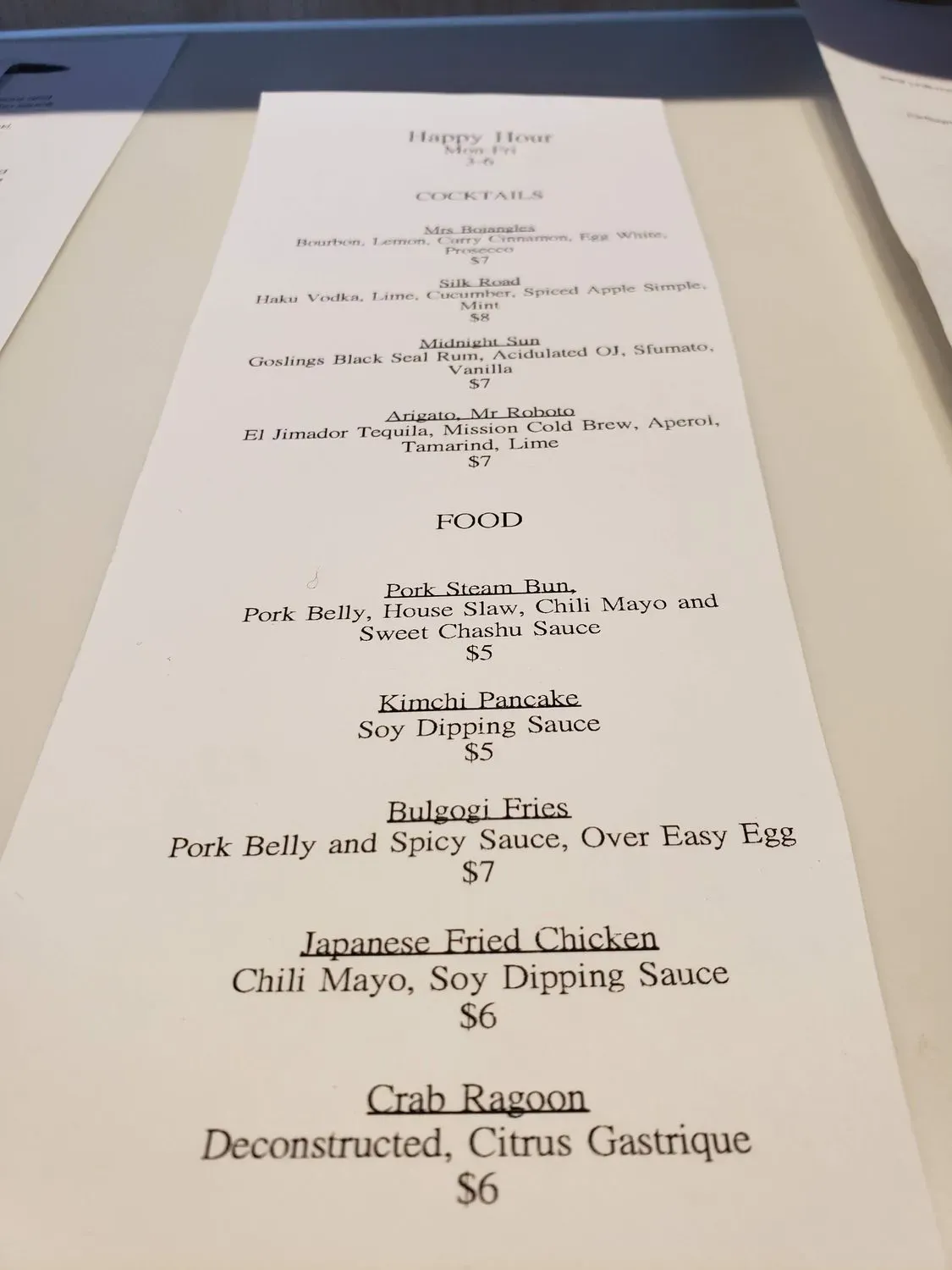 Menu 6