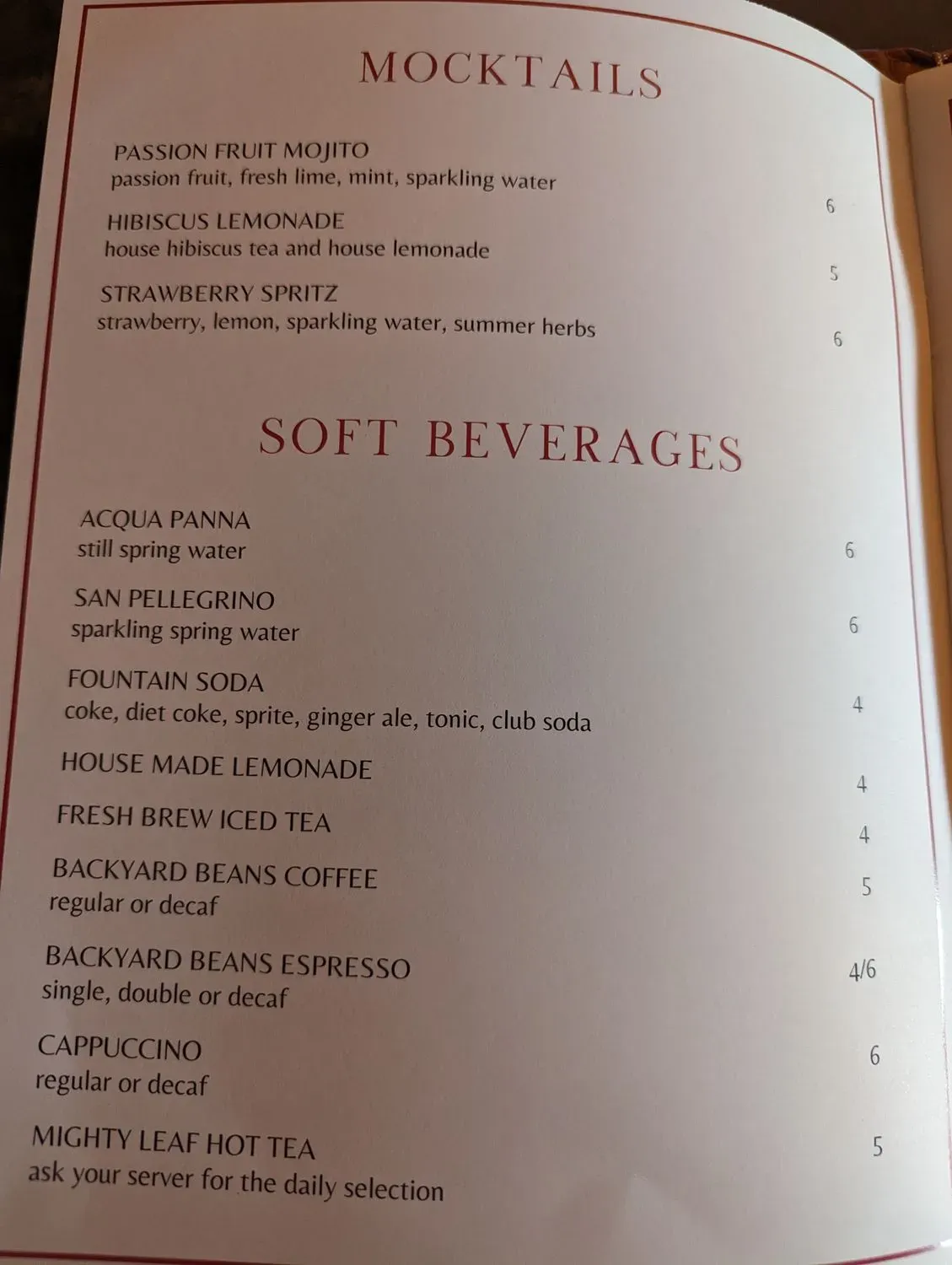 Menu 5