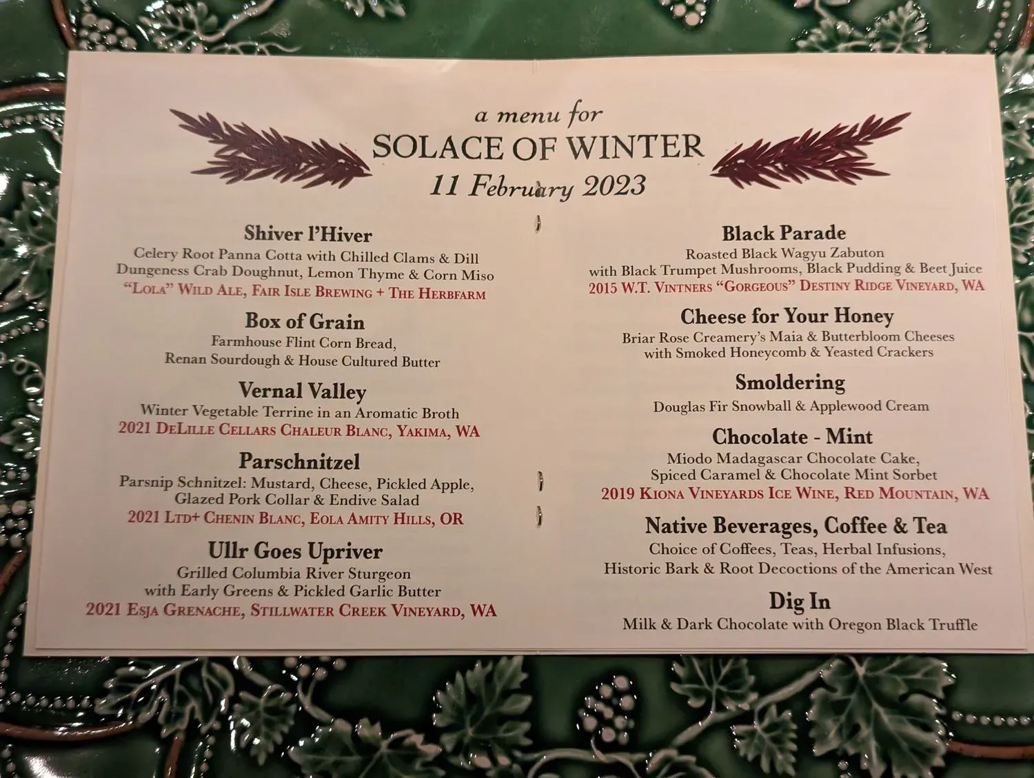 Menu 2