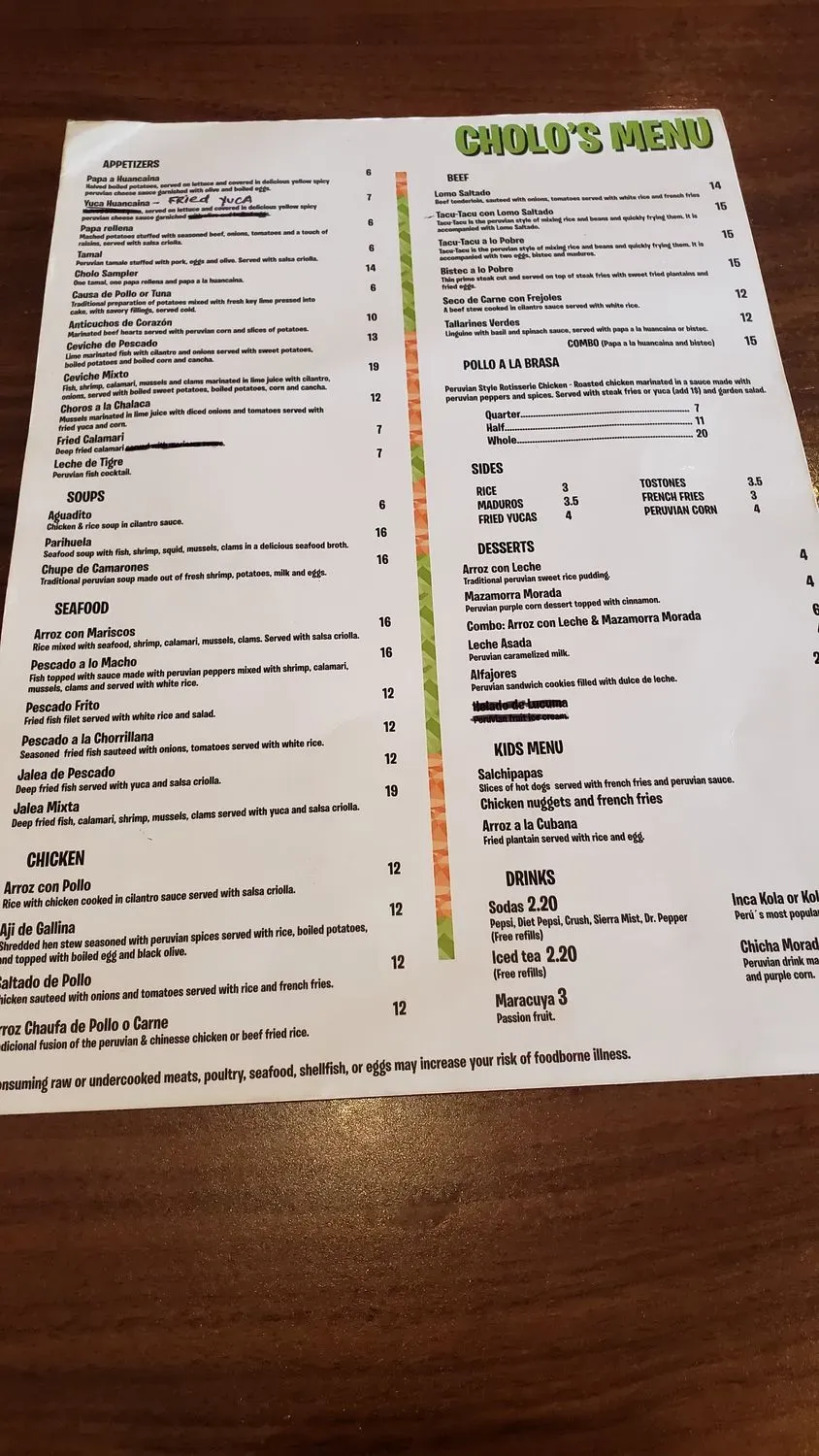 Menu 5